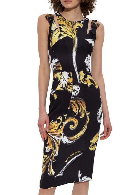 Abito a tubino fantasia barocca all over VERSACE JEANS COUTURE | Abiti | 78HAO9B3 NS636G89